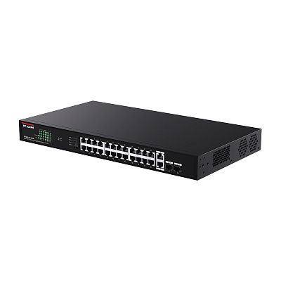 картинка IP-Com G1128P-24-250W Коммутатор 26-портовый неуправляемый PoE от компании Intant